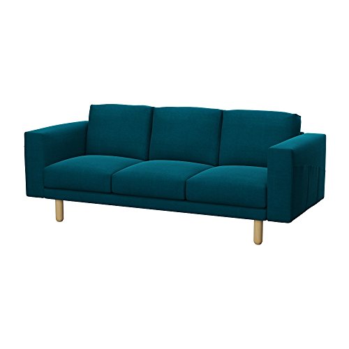 Soferia - IKEA NORSBORG Funda para sofá de 3 plazas, Elegance Turquoise
