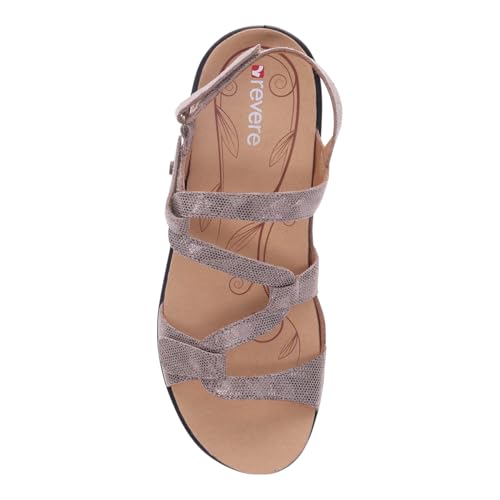 Image of Revere Shoes Emerald Back Strap Sandal for Women - Leather Sandals with Adjustable Straps - Lightweight Arch Support - Comfort Walking Sandals