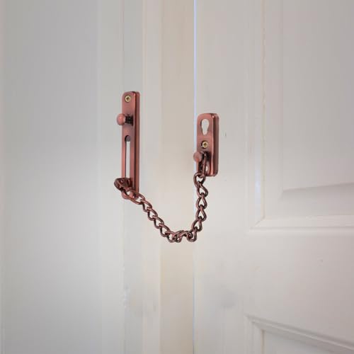 Cadenas de seguridad para puerta (2 uds.), pestillos antirrobo de acero inoxidable para el hogar 6