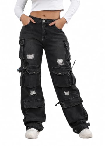 Ryehack Women’s Baggy Jeans Y2k Cargo Jeans...