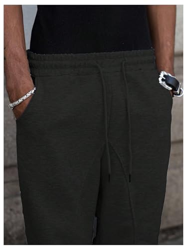 Men's Baggy Sweatpants Drawstring Waist Wide Leg Sports Running Track Pants with Pockets Streetwear3