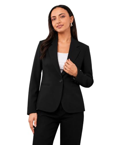 Image of SaintX Women's Premium Formal Blazer | Fully Lined | Regular Fit | 4-Way Stretchable Ultra-Light Fabric | Fashion-Forward | Office /Meetings (WB01)