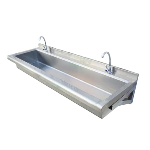 Generisch Generic Edelstahl-Spülbecken mit 2 Wasserhähnen