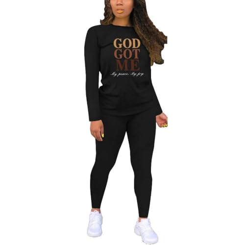 Nimsruc Two Piece Outfits For Women Sweatsuits Sets Casual Jogging Suit Fashion Tracksuit Matching Athletic Clothing Gold Letter XL
