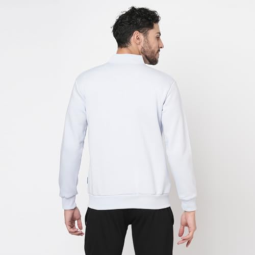 MARKRICH Men's Sweatshirt with Front Open Zipper Regular Fit Full Sleeves Casual Winterwear