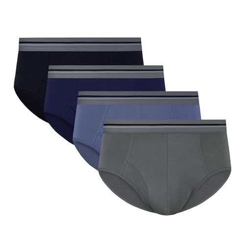 Men's Bamboo Briefs, Pouch Support, Moisture Wicking Breathable, Modal Briefs, Super Soft Comfort Underwear for Men