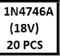 ROBOBULLS ELECTRONICS 18V (1N4746A) ZENER DIODE PACK OF 20 PCS : Amazon ...