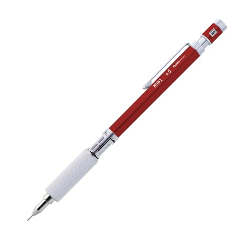 Porte-mine MS01 OHTO 0,5 mm rouge en aluminium et laiton haute fonctionnalité