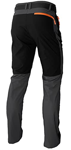Kuseeker Mens Stretch Work Hiking Pants Quick Dry Lightweight Waterproof Outdoor Travel Climbing Fishing Pants