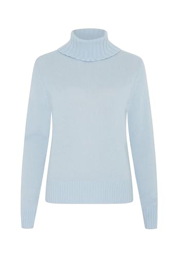 Image of Style & Republic Women's 100% Cashmere Turtleneck Sweater, Regular Fit, Premium Knit Jumper for Autumn, Winter and Spring