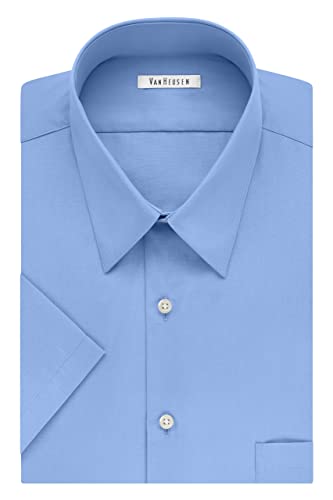 Image of Van Heusen Men's TALL FIT Short Sleeve Dress Shirts Poplin Solid (Big and Tall)