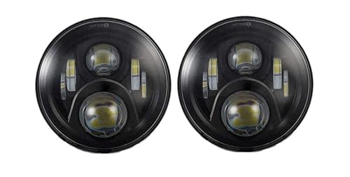 Phare LED H4 7 pouces Land Rover Defender 90 optique avant 50W noir Angel Eyes