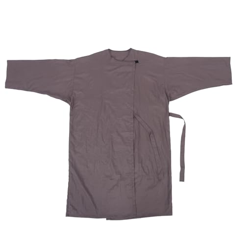 Capa profesional para barbero estilo kimono marrón miniatura 1