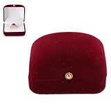 Tomotato Samt Schmuckschatulle, Rot Ring Display Box, Ohrring Schmuck Etui, Halskette Anhänger Geschenkbox für Valentinstag, Jubiläum, Einkaufszentrum Verpackung(Ring)