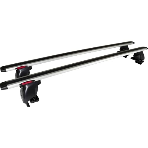 Barres de toit alu 1250mm Mont Blanc avec rainure en T charge 75kg