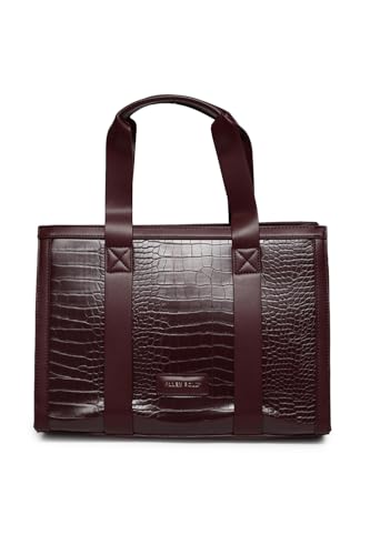 Image of Allen Solly Women's Large Tote Shoulder Bag | PU Leather | Soft Touch | Detachable Sling | College & Daily Carry