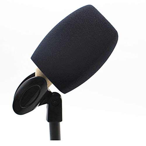 Saidbuds Microphone Mousse Pare-Brise éponge Mic Cover Pare-Brise filtres Anti-Pop pour Microphone à Main Microphones d'interview (Noir)
