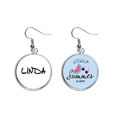 Pendientes de sandía con inicial un detalle personalizado para regalar este verano