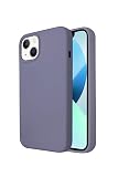 シズカウィル iPhone 13 用 ケース カバー シリコン 耐衝撃 スマホケース コットンキャンディ 1個入り ネイビー