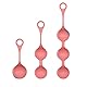 AMAZBEE Analkugeln Silikon Anal Plugs 3er Set Hautfreundliche Buttplug Texturierte Dildos Ideal für Beckentraining und vaginalen Muskeltraining Anal Sexspielzeug für Männer und Frauen (Rose)
