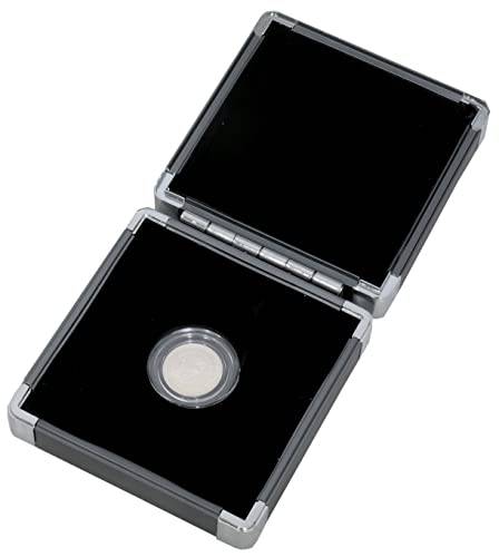 Caja exhibidora de aluminio gris para moneda miniatura 3