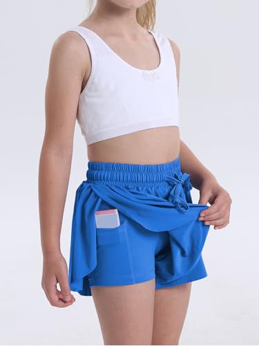 Image of Flowy Shorts for Teen Girls Athletic Running Youth Butterfly Shorts