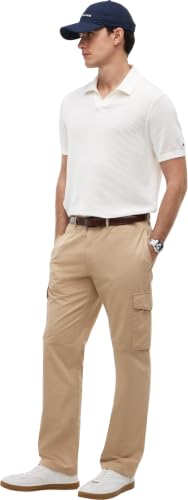 Tommy Hilfiger Herren Cargo Hose Denton Twill mit Taschen, Beige (Sandalwood), 31W/36L – Ansicht 7