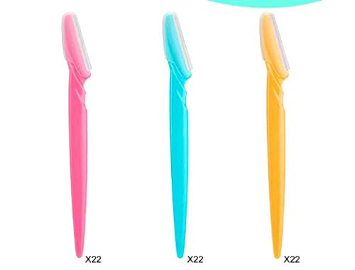 Image of MAYU Eyebrow Razor, Hair Trimmer Shaver and Tough Up Tool, Facial Razor with Safety Cover, 6 Razors