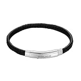 Pulseira INDY II ss&pelle preta : 18,5 + 1 cm de la marque Police