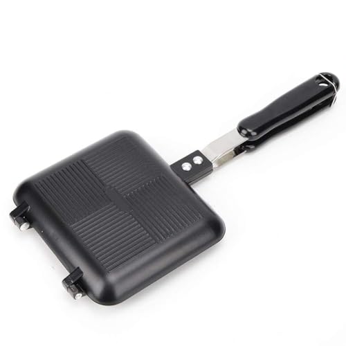 HERCHR Frigoría de doble lado, fabricante de sándwiches de aluminio antiadherente waffle pancake snack griddle pan para cocina del hogar Desayuno