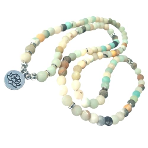 Bracelet de méditation 108 perles naturelles qui apaise le stress au quotidien
