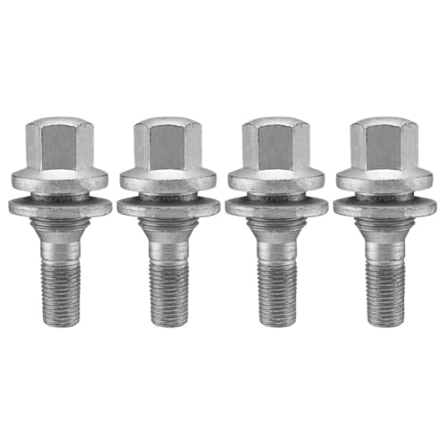 Tornillos de rueda de metal plateado de alta resistencia para Peugeot 308