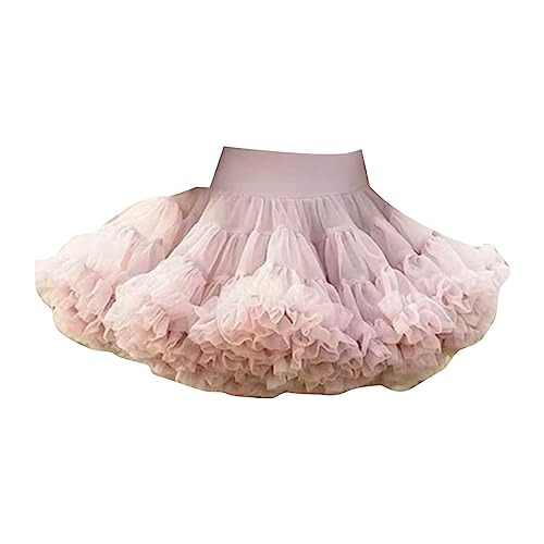 Girls Rainbow Tutu Ballet Layer Tulle Dance Dress Fashion Tutu Princess Layered Tulle Skirt Sequin Clothes (Rose Gold, 12-24 Months)