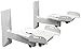 Drall 2 Supporti a Parete per diffusori - Fino a 12 kg di Portata - Supporto per diffusori Audio - Girevole inclinabile Girevole - Supporto a Parete Regolabile Bianco Modello: BH5W