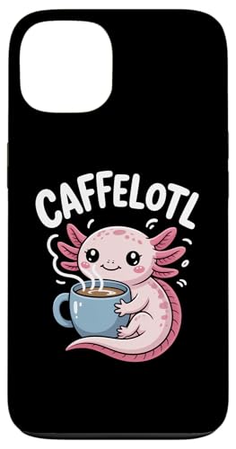 CAFFELOTL ウーパールーパー コーヒー かわいい カフェ 朝の一杯 アクソロトル スマホケース iPhone 13 用