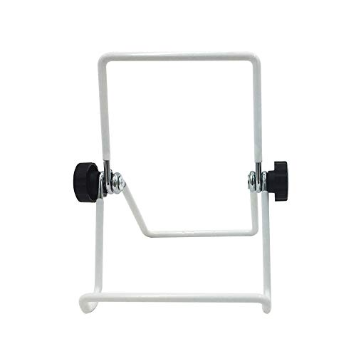 Soporte de escritorio ajustable para tablet nakw88, soporte de escritorio flexible, plegable, universal, marco de alambre de hierro, soporte plegable para iPad, No nulo, Blanco, Large