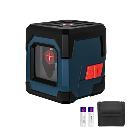 Laser Wasserwaage, RockSeed Kreuzlinienlaser mit Selbstnivellierung, Vertikale und Horizontale Linie, 360 Grad Drehbar, Tragetasche, Batterie Enthalten, Keine Halterung