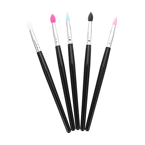 VICASKY 5pcs Women Makeup Brush Set Eyeshadow Blending Brush Powder Concealer Eye Applicator Tool Angled Shadow Non-stick Beauty Supply