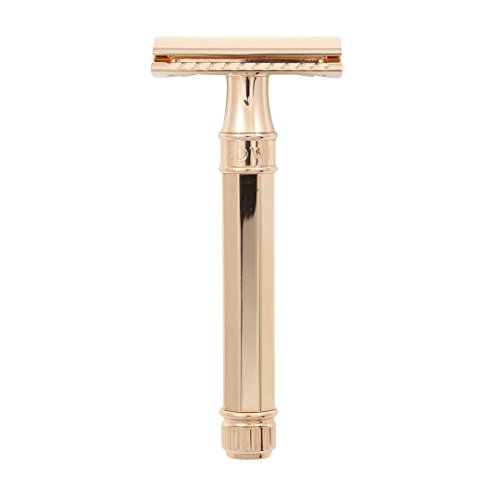 Edwin Jagger Double Edge Safety Razor, 18 Carat Rose Gold Octagonal