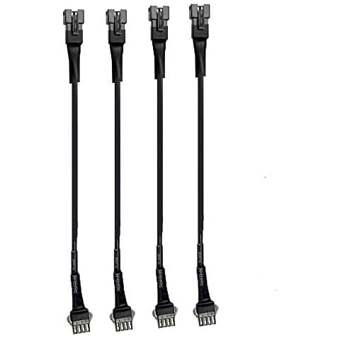 4pcs of 35.5inch Extension Pigtail Wire with 4 Pins for for LED Glow Light Multi-Color Neon Strip Kit for Motorcycles ATVs UTVs Harley Davidson Cover