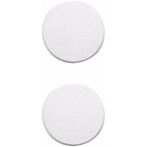 Wideskall White Round Door Knob Wall Shield Self Adhesive Protector (Pack of 2)