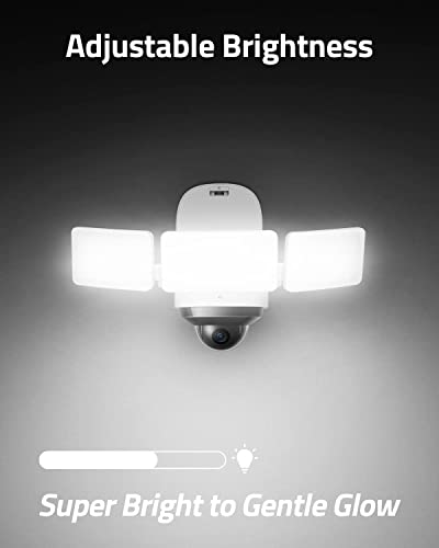 eufy security S330 Floodlight Cam 2 Pro, 360-Degree Pan & Tilt Coverage, 2K Full HD, 3,000 Lumens, Smart Lighting, Weatherproof, On-Device AI Subject Lock and Tracking, No Monthly Fee, Hardwired