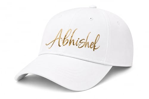 Image of AICA Personalised Name Cotton Cap for Men & Women � Black, Free Size | Gifts for Men & Women