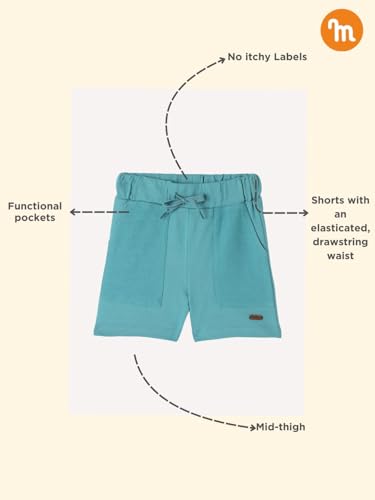 Image of Milou Girls 100% Cotton Stripes Allover Print Biowash Shorts | Soft & Breathable, Safe Dyes, Label-Free Comfort