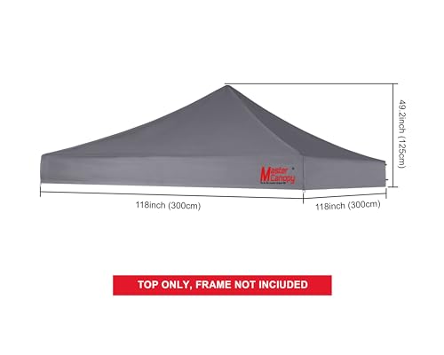 Image of MASTERCANOPY 10x10 Replacement Pop Up Canopy Top for Kingkong Frame Gray