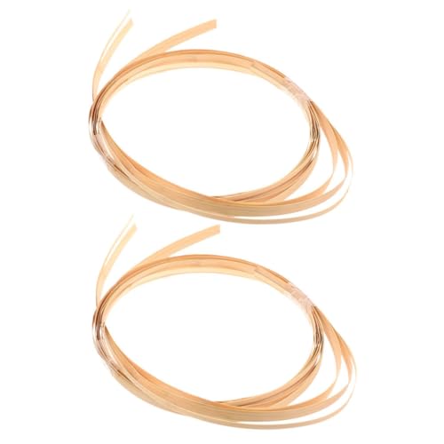 PLAFOPE Bambusstreifen 2 Bündel Farbechte Bambuslatten Nachhaltiges Flechtmaterial für Selbstgemacht Korbherstellung und Saisonale Dekoration