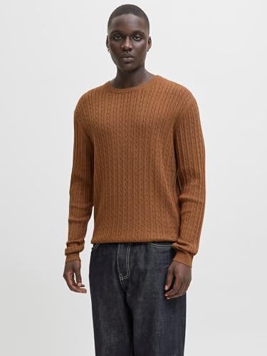 Knit Cable Crew Neck JACK & JONES Jjeemil pull en maille torsadée - 2