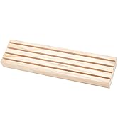 nbeads Naturholz Ohrringe Ständer, 4 Slots Schmuck Ohrring Display Halter Holz Ohrring Kartenhalt...