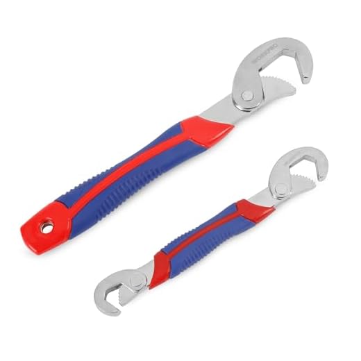 TUNAON Universal Maulschlüssel Selbstspannender Ringschlüssel Geeignet für 8-22mm verschiedene Schrauben und Muttern (Schwarz) 2 WORKPRO Universalschlüssel Multifunktions 6-32mm Schnell Verstellbarer Schraubenschlüssel Set 2-teilig