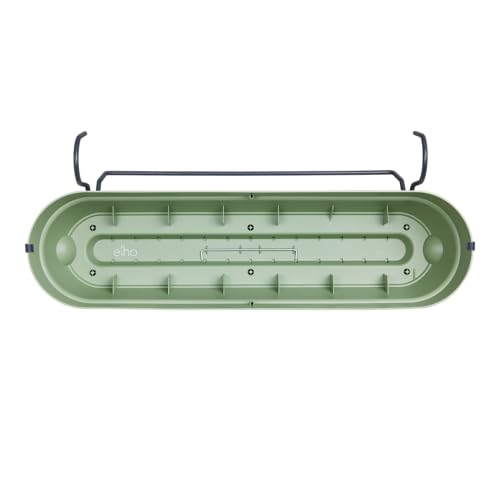 Elho Vibia Campana Trough Allin1 70 - Fioriera Per Balcone - Ø 70.4 X H 17.7 Cm - Verde/Pistache Green - 4